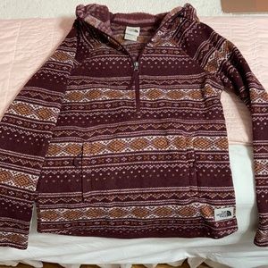 The North Face quarter zip fleece hoodie